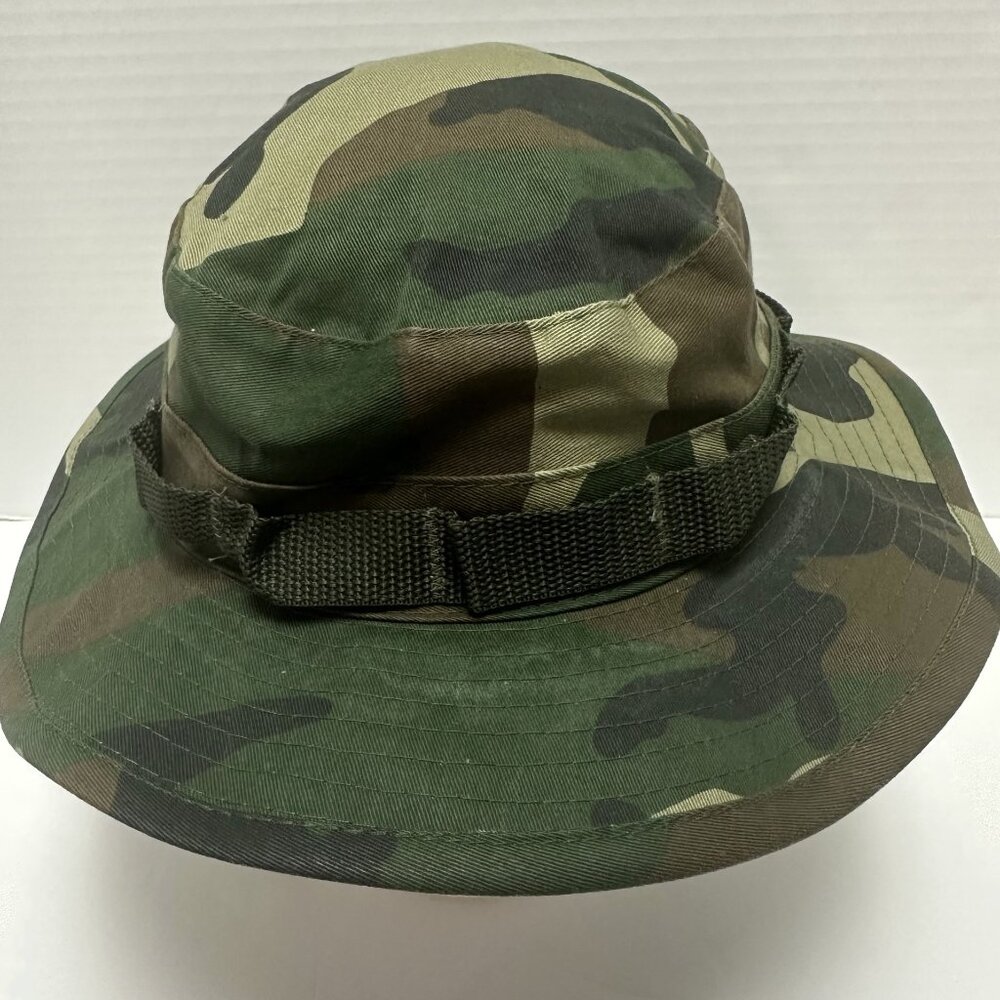 Military Men's Sun Hat Size 7.5 Camo Bucket Type II
